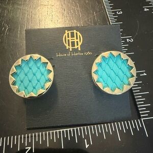 House of Harlow 1960 Blue Geometric Earrings